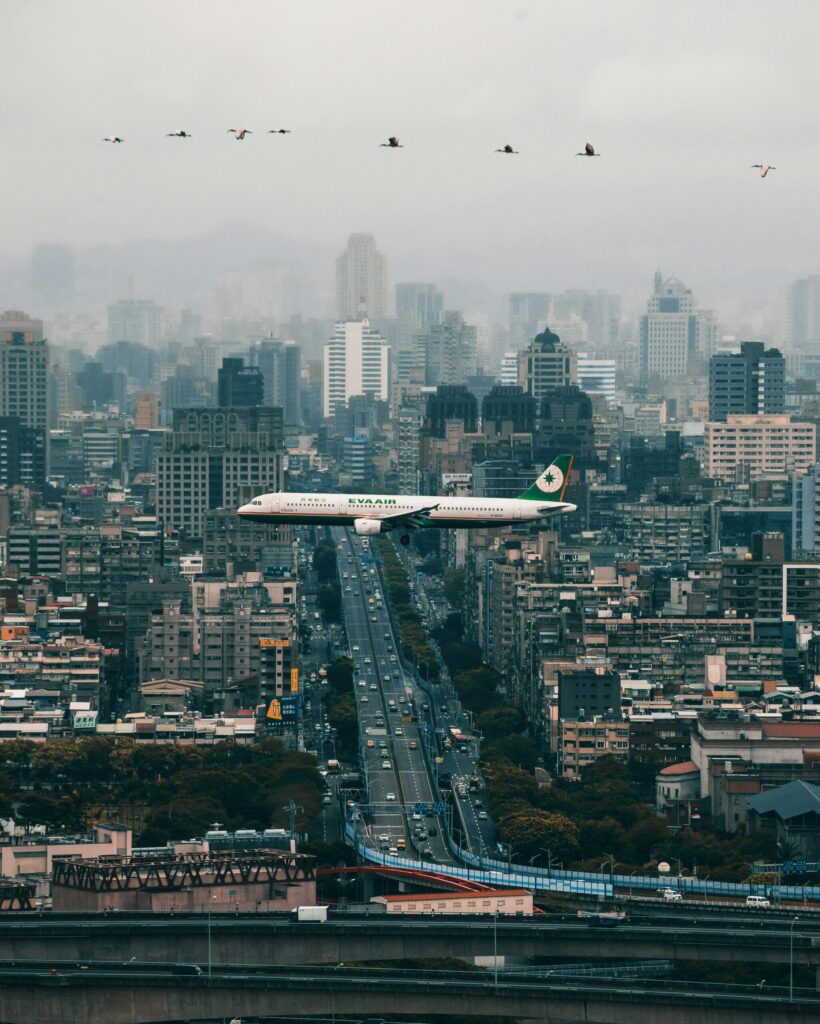 飛機與建築示意圖